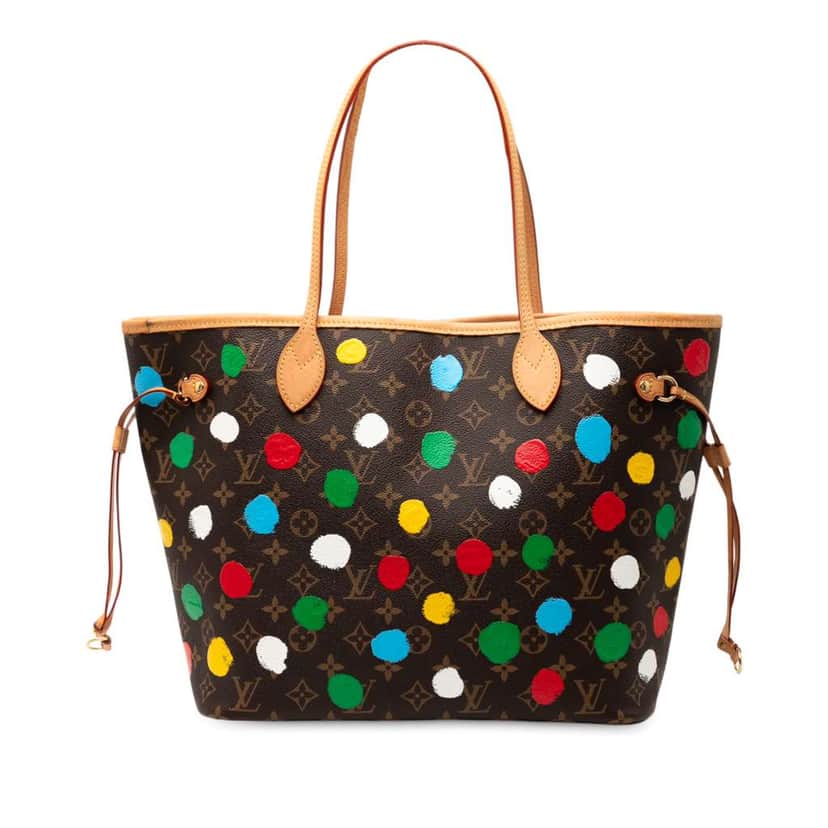 Louis Vuitton Yayoi Kusama Monogram Painted Dots Neverfull MM Brown Good condition - Front View