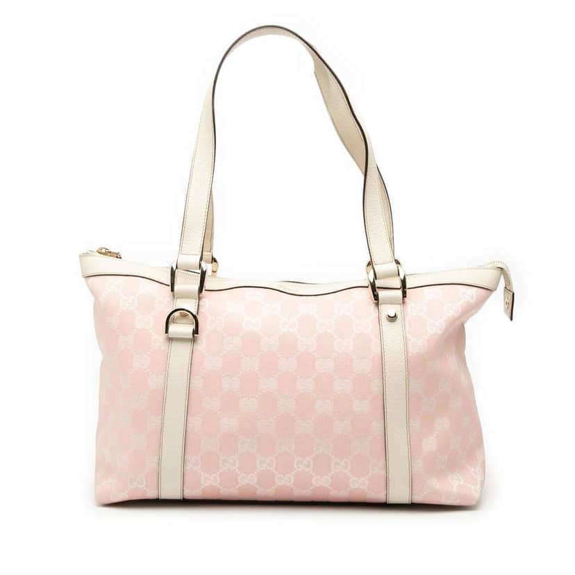 Gucci GG Canvas Abbey D Ring Tote Pink Canvas Good condition - Front View