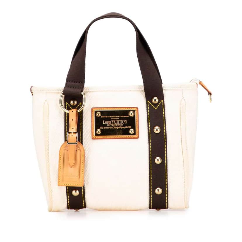 Louis Vuitton Antigua Cabas PM White Canvas Good condition - Front View