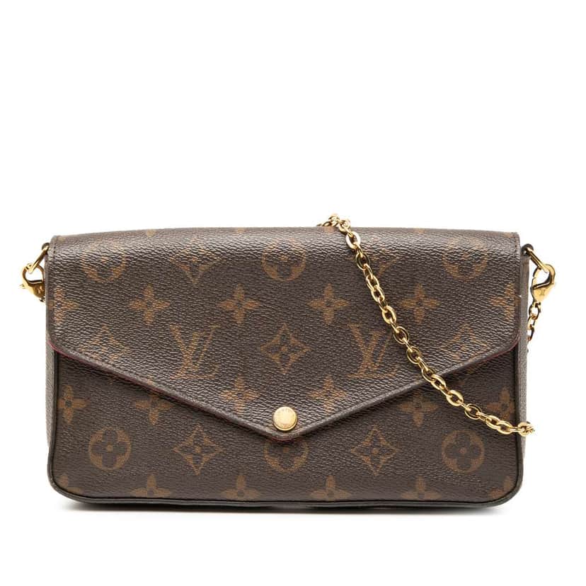 Louis Vuitton Monogram Pochette Felicie Brown Good condition - Front View