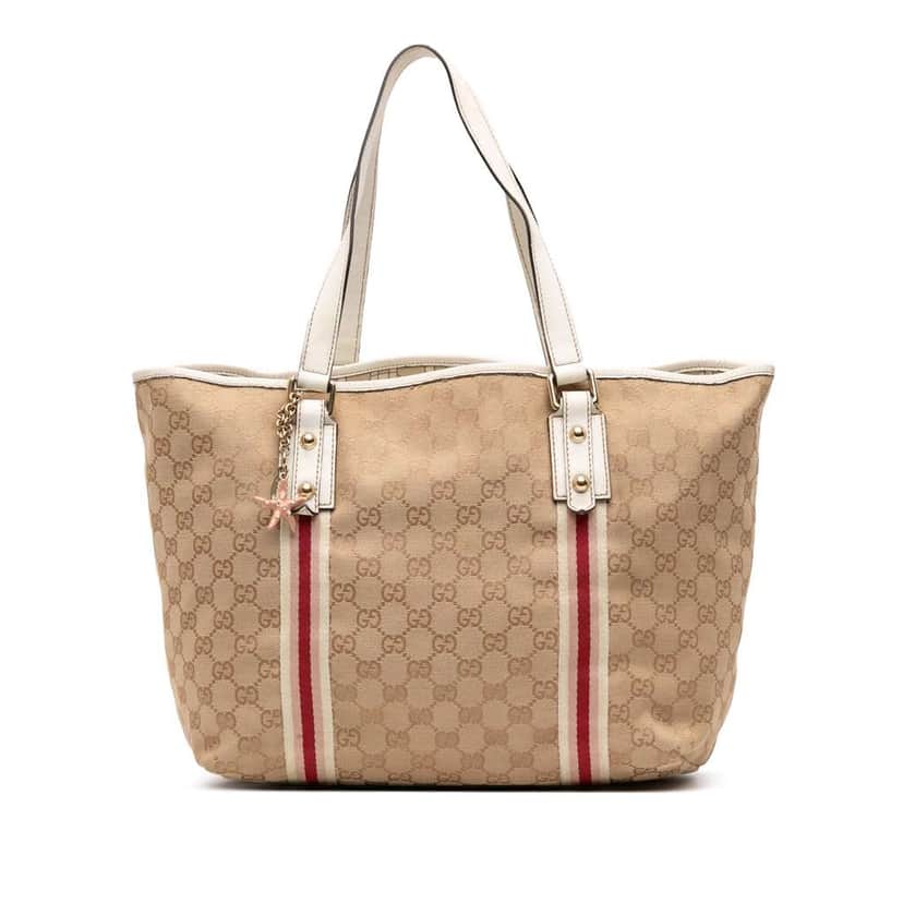 Gucci Large GG Canvas Jolicoeur Tote Brown Canvas Good condition - Front View