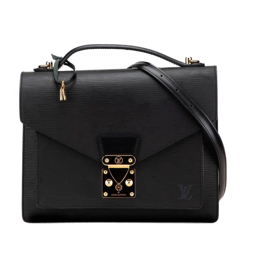 Louis Vuitton Epi Monceau 28 Black Leather Good condition - Front View