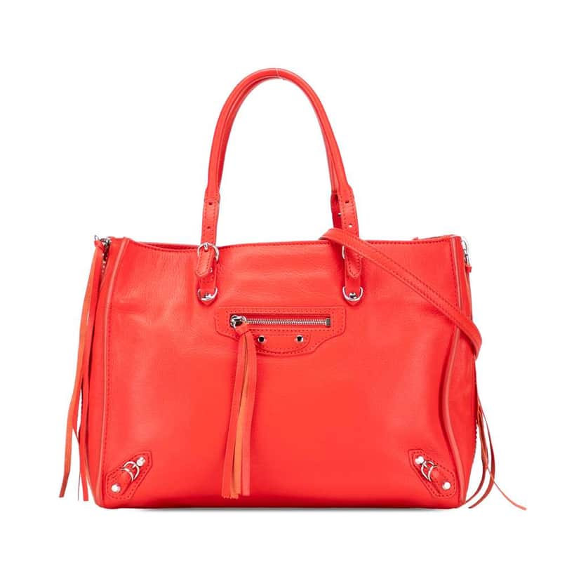 Balenciaga Mini Leather Papier A6 Zip Around Satchel Red Leather Good condition - Front View