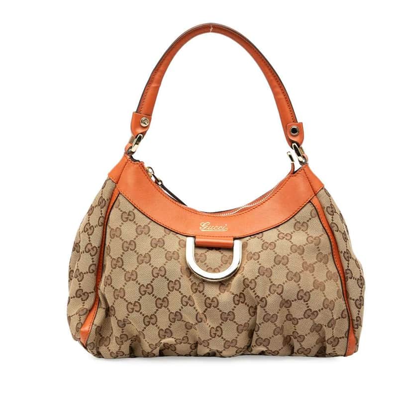 Gucci GG Canvas Abbey D Ring Handbag Brown Canvas Good condition - Front View