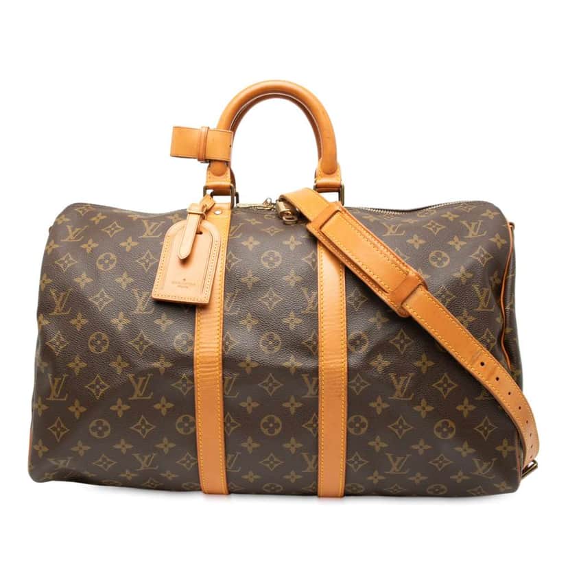 Louis Vuitton Monogram Keepall Bandouliere 45 Brown Good condition - Front View