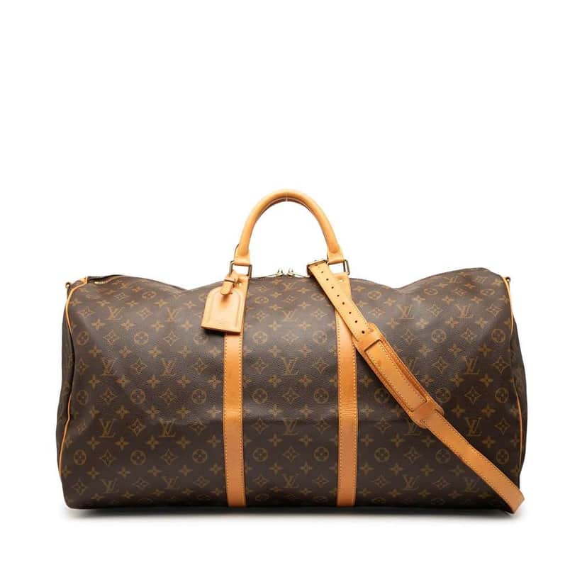 Louis Vuitton Monogram Keepall Bandouliere 60 Brown Good condition - Front View