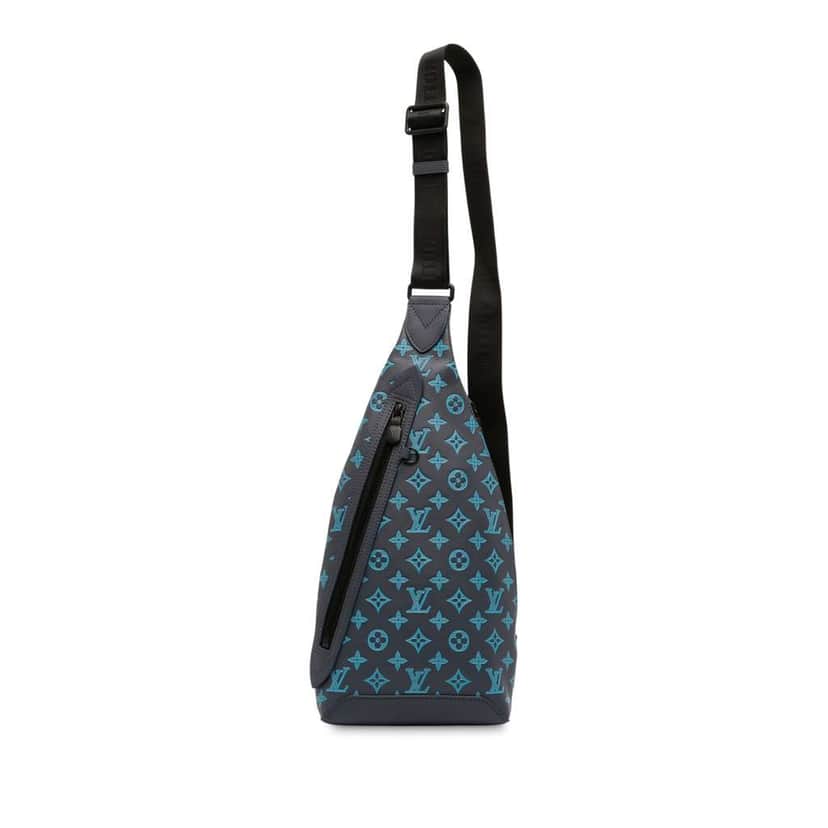 Louis Vuitton Monogram Shadow Duo Sling Blue Good condition - Front View
