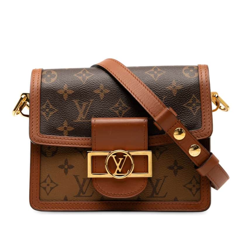 Louis Vuitton Monogram Reverse Mini Dauphine Brown Good condition - Front View