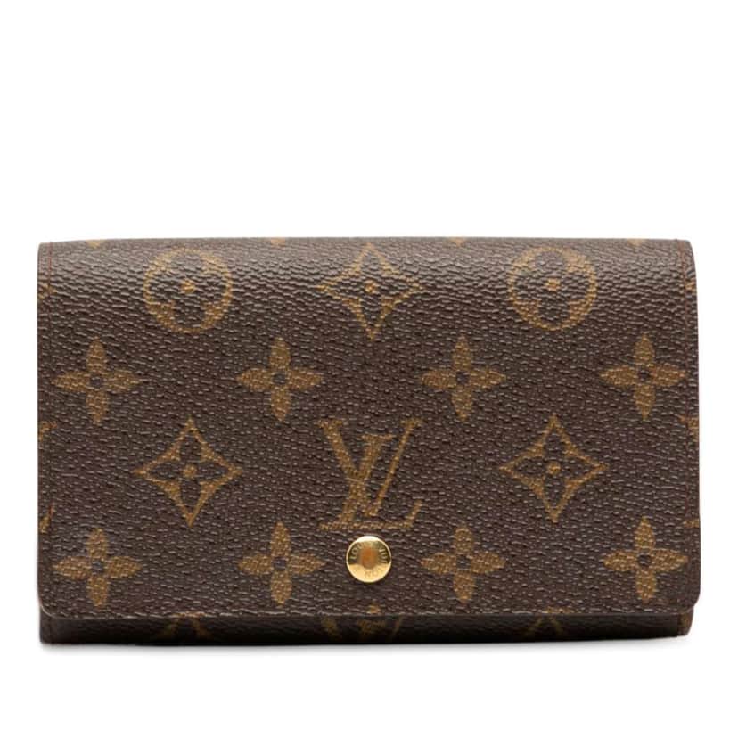 Louis Vuitton Monogram Porte Monnaie Tresor Wallet Brown Good condition - Front View