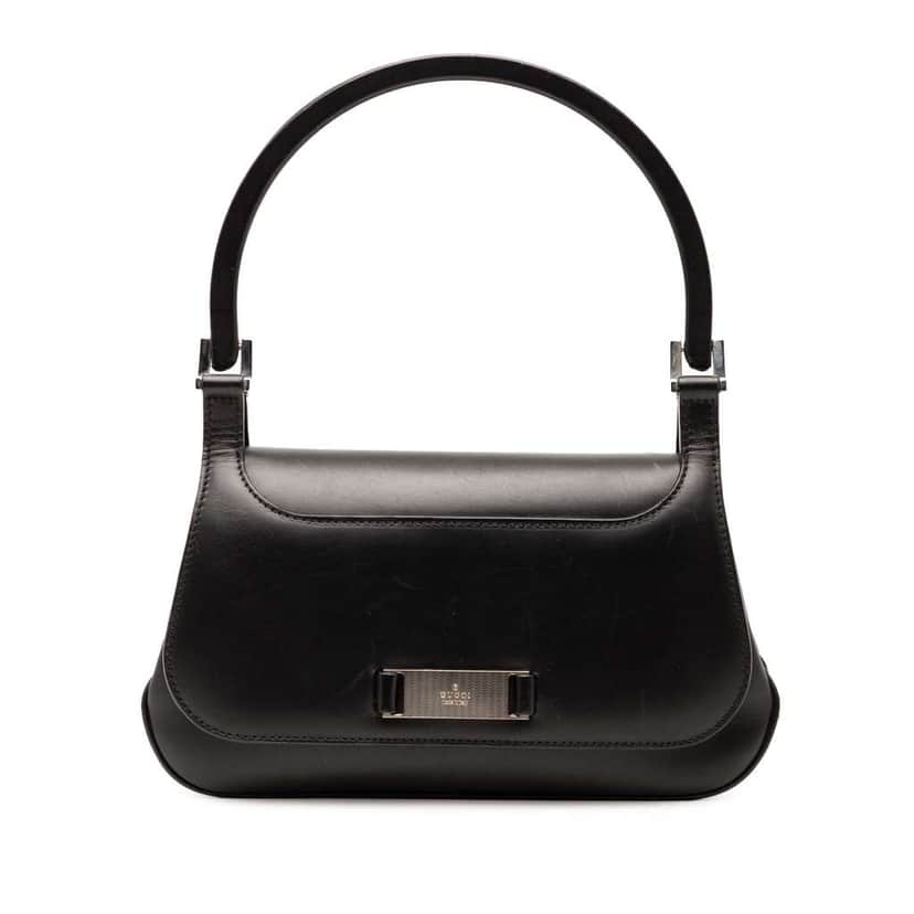 Gucci Leather Handbag Black Leather Good condition - Front View