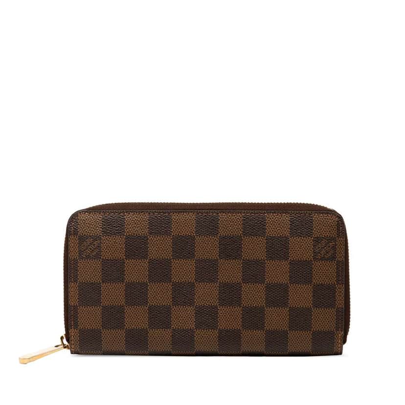 Louis Vuitton Damier Ebene Zippy Long Wallet Brown Good condition - Front View