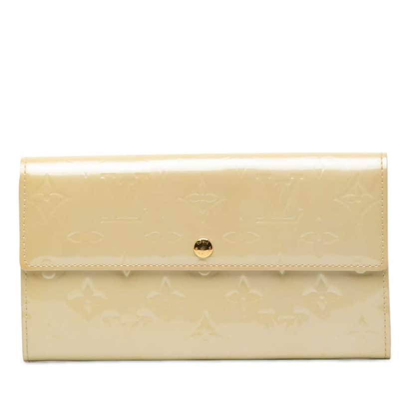 Louis Vuitton Monogram Vernis Sarah Wallet Brown Leather Good condition - Front View