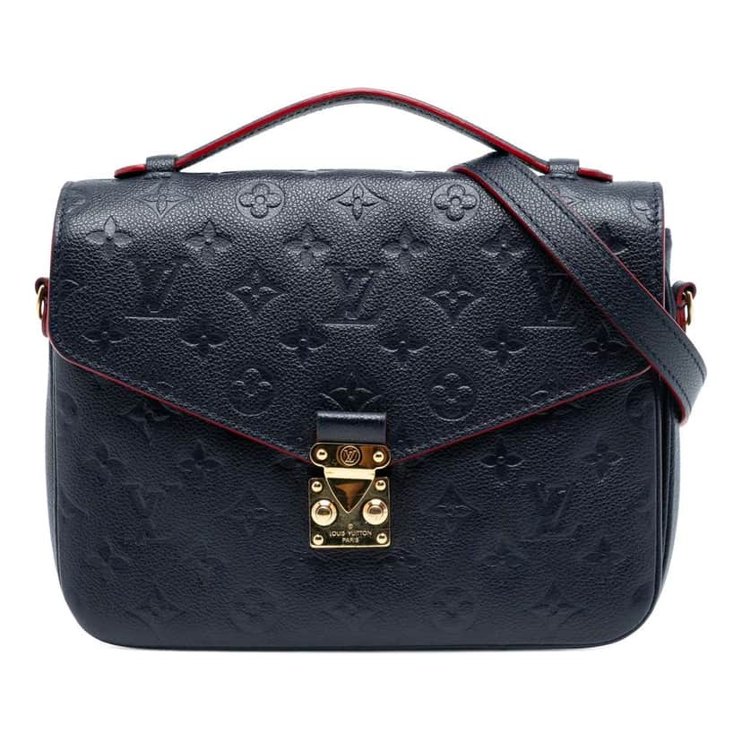 Louis Vuitton Monogram Empreinte Pochette Metis Blue Leather Good condition - Front View