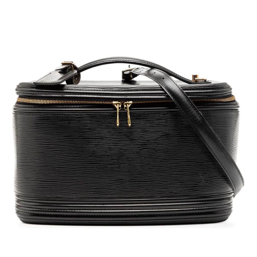 Louis Vuitton Epi Nice Vanity Case Black Leather Good condition - Front View