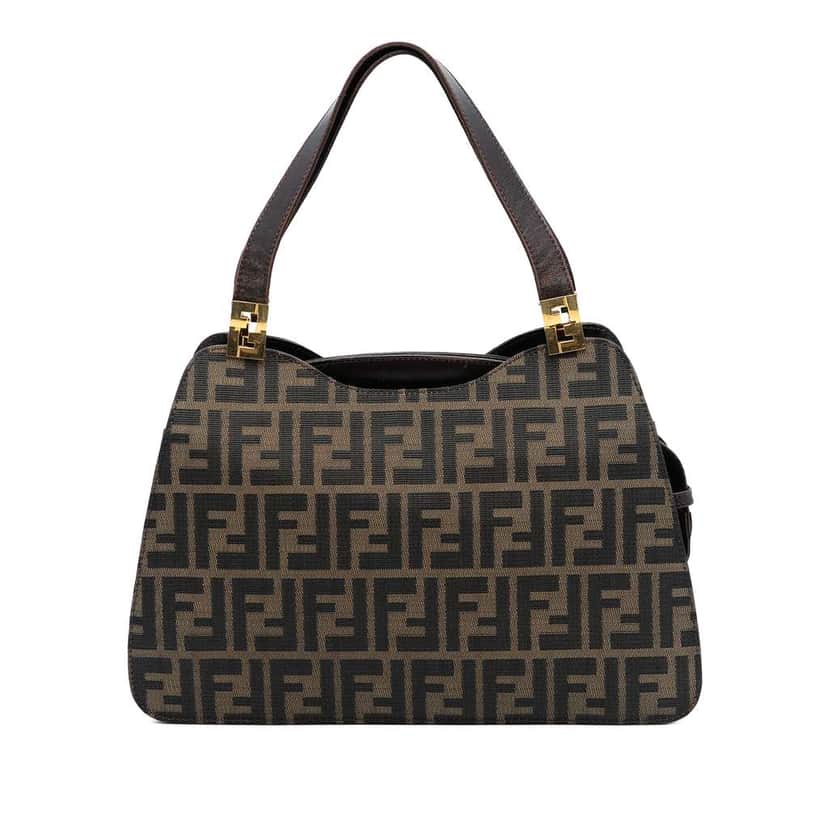 Fendi Zucca Canvas Handbag Brown Canvas Good condition - Front View