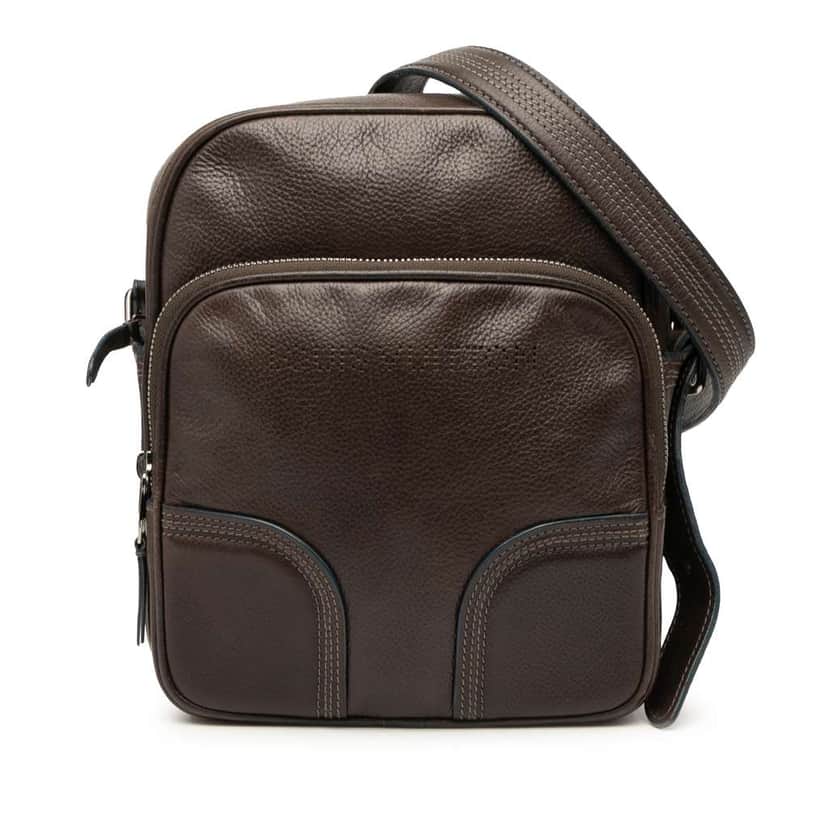 Louis Vuitton Leather Bequia Trotter MM Brown Leather Very good condition - Front View