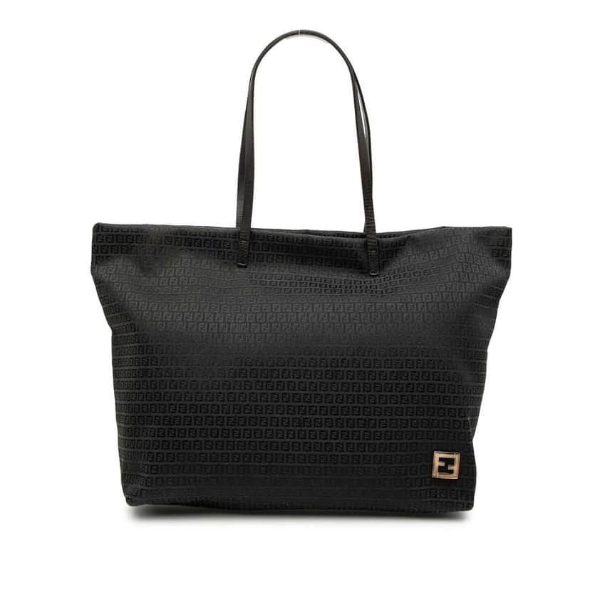 Fendi Micro Zucchino Canvas Tote Black Canvas Very good condition - Front View