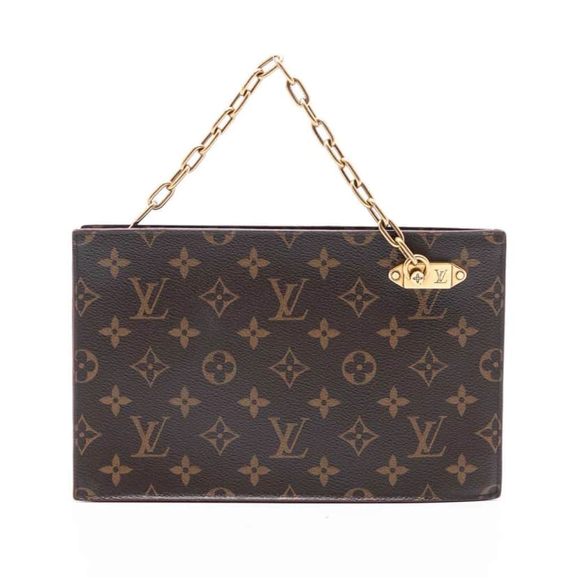 Louis Vuitton Monogram Legacy Chain Clutch Brown Good condition - Front View