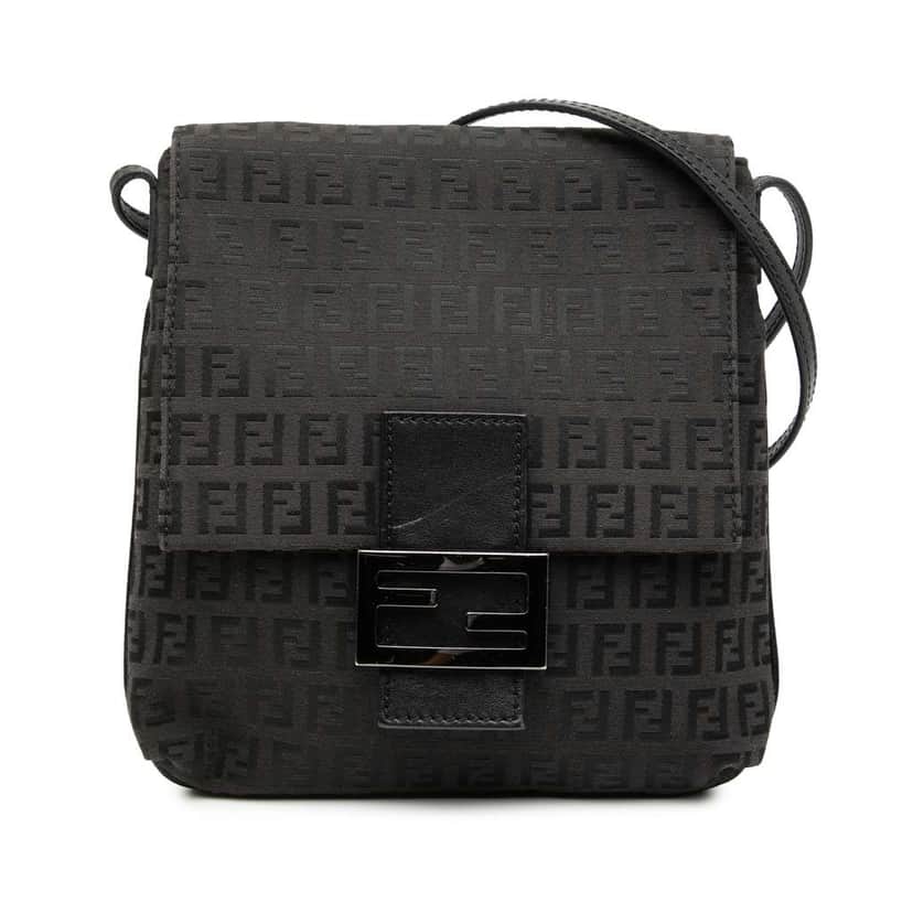 Fendi Zucchino Canvas Crossbody Black Canvas Very good condition - Front View