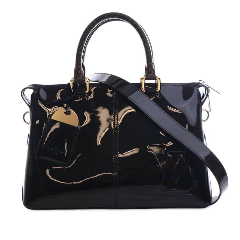 Louis Vuitton Vernis Miroir Tote Black Leather Good condition - Front View