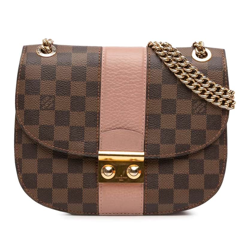 Louis Vuitton Damier Ebene Cuir Taurillon Wight Brown Very good condition - Front View
