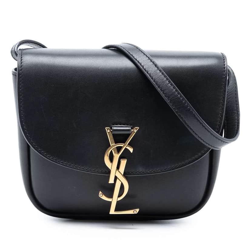 Saint Laurent Small Leather Monogram Kaia Crossbody Black Leather Good condition - Front View