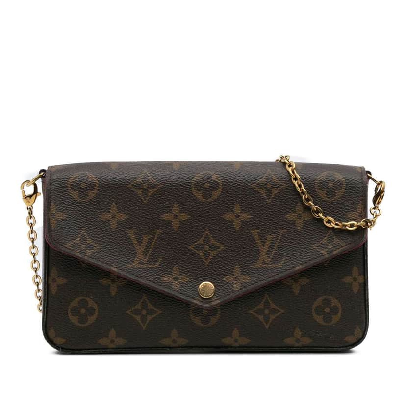 Louis Vuitton Monogram Pochette Felicie Brown Good condition - Front View