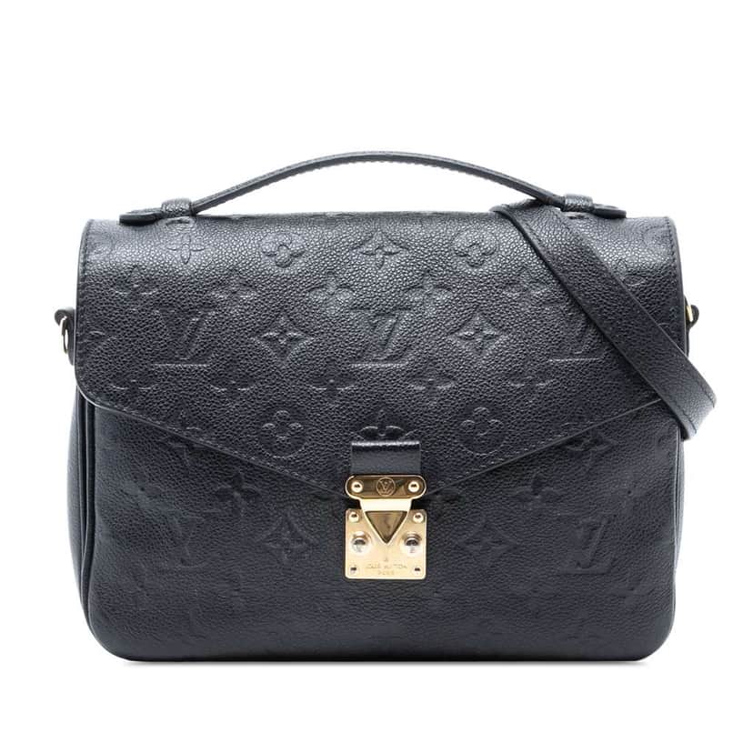 Louis Vuitton Monogram Empreinte Pochette Metis Black Leather Good condition - Front View