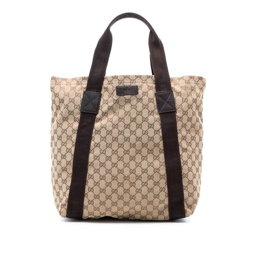 Gucci GG Canvas Tote Brown Canvas Good condition - Front View