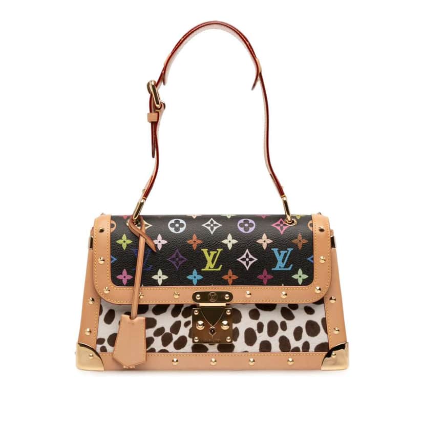Louis Vuitton Takashi Murakami Monogram Multicolore Dalmatian Sac Rabat Black Good condition - Front View