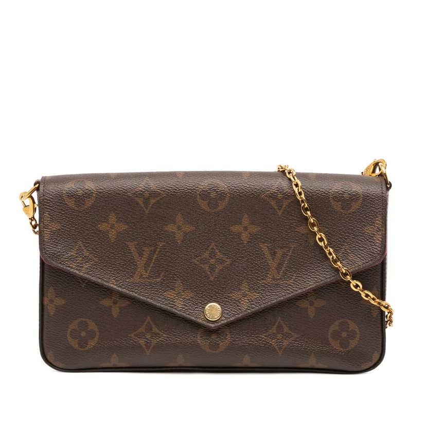 Louis Vuitton Monogram Pochette Felicie Brown Good condition - Front View