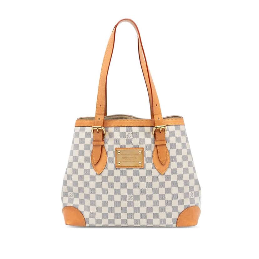 Louis Vuitton Damier Azur Hampstead MM White Good condition - Front View