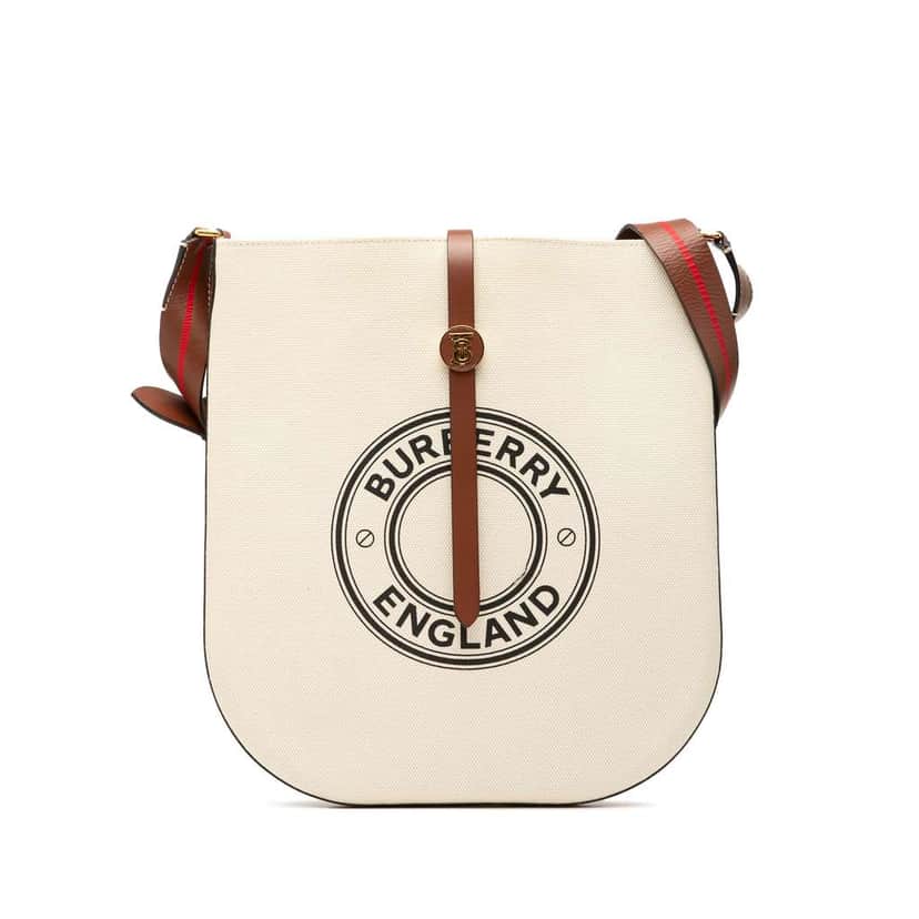 Burberry Printed Canvas Logo Anne Crossbody Brown Canvas Good condition - Front View