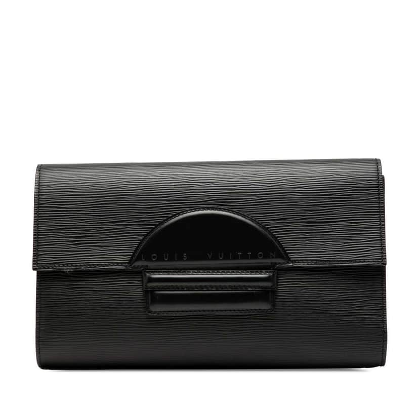 Louis Vuitton Epi Pochette Chaillot Black Leather Good condition - Front View