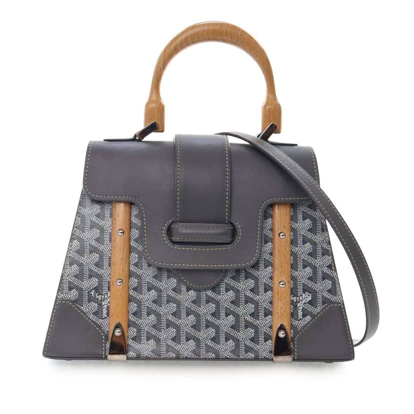 Goyard Goyardine Saigon Structured PM Grey Canvas Good condition - Front View