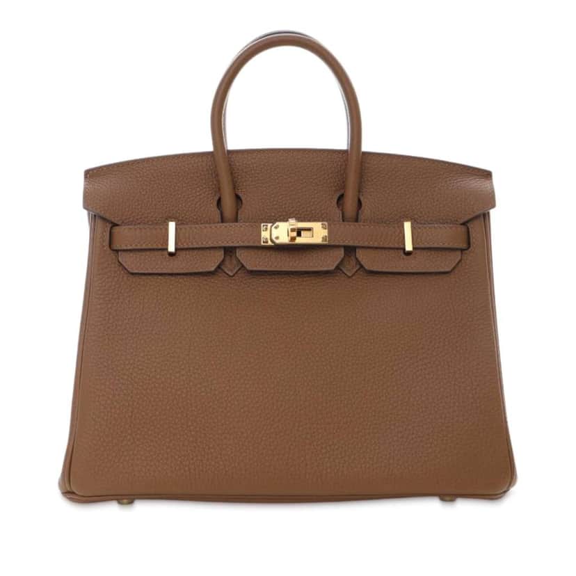 Hermès Togo Birkin Retourne 25 Brown Leather Good condition - Front View