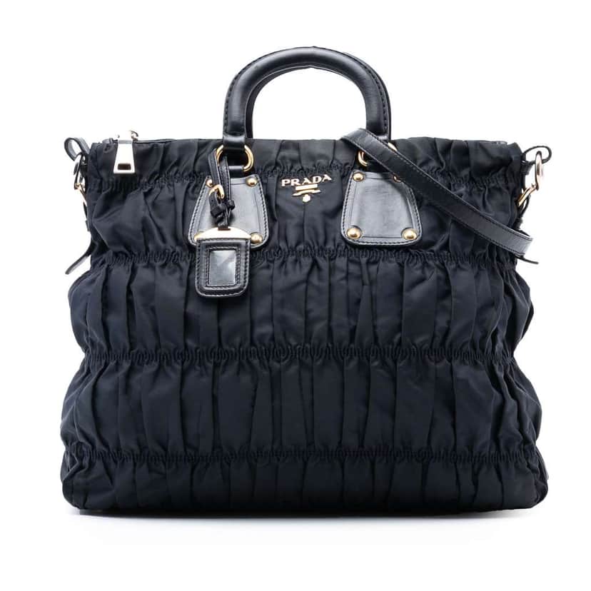 Prada Tessuto Gaufre Satchel Black Good condition - Front View