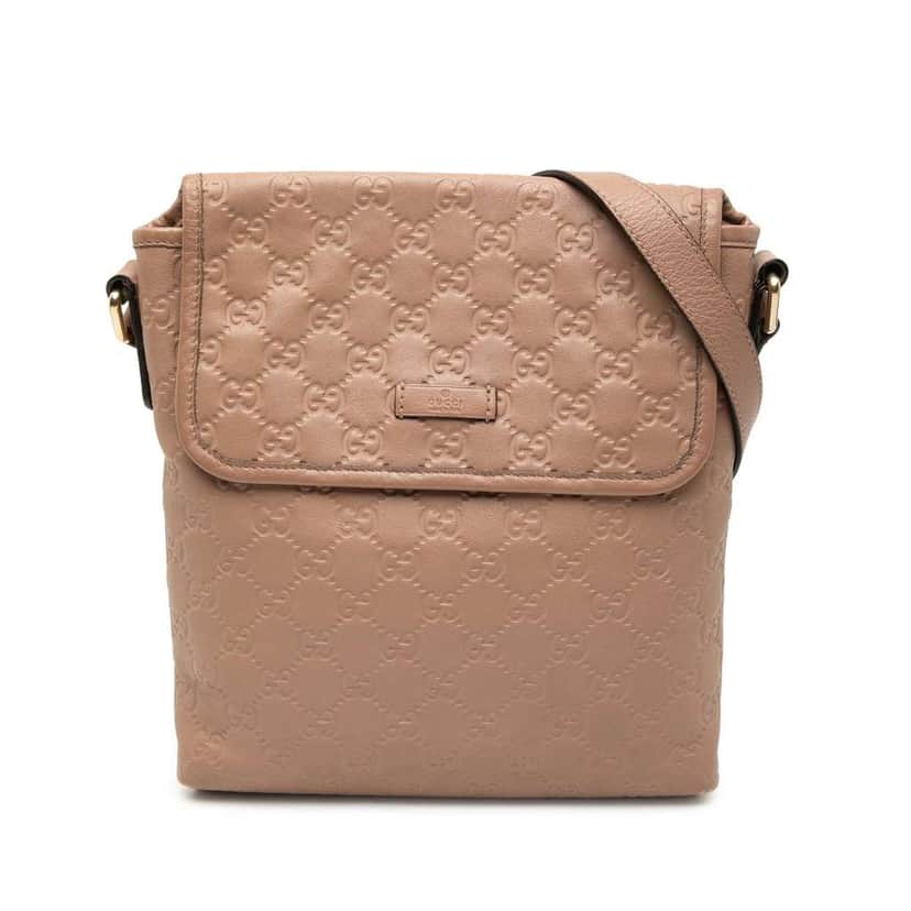 Gucci Guccissima Crossbody Brown Leather Good condition - Front View