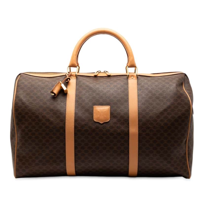 Celine Macadam Coated Canvas Travel Bag Brown Canvas Good condition - Front View