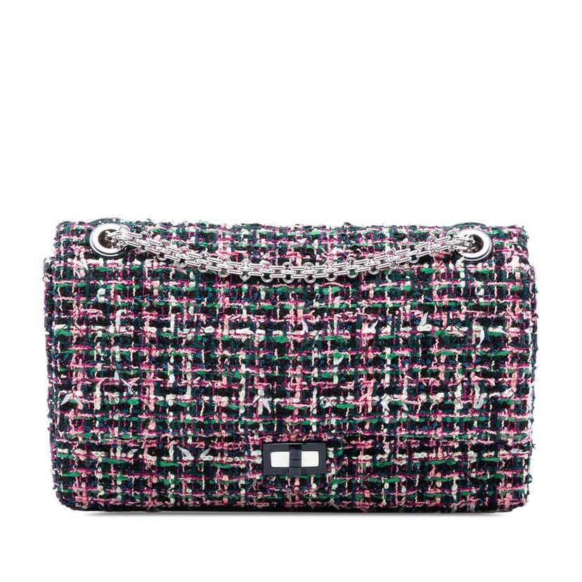 Chanel Reissue 2.55 Tweed Double Flap 226 Pink Tweed Good condition - Front View