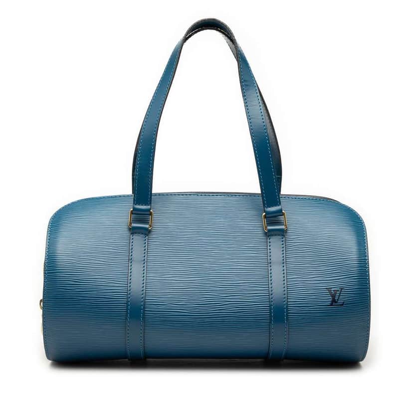 Louis Vuitton Epi Soufflot Blue Leather Good condition - Front View