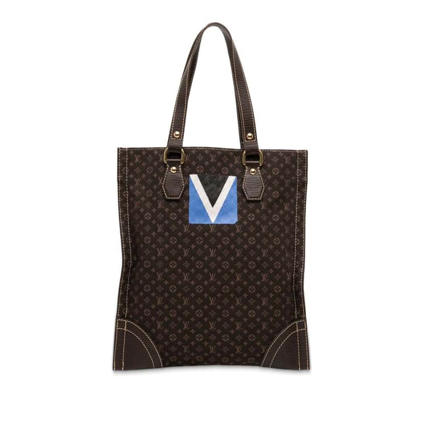 Louis Vuitton Monogram Mini Lin Cabas Tanger Brown Canvas Good condition - Front View