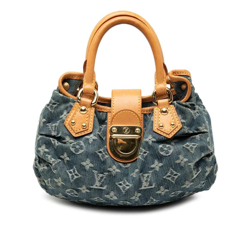 Louis Vuitton Monogram Denim Pleaty Blue Denim Good condition - Front View