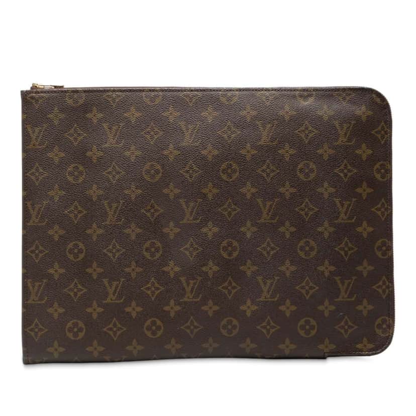 Louis Vuitton Monogram Poche Documents Portfolio Brown Good condition - Front View