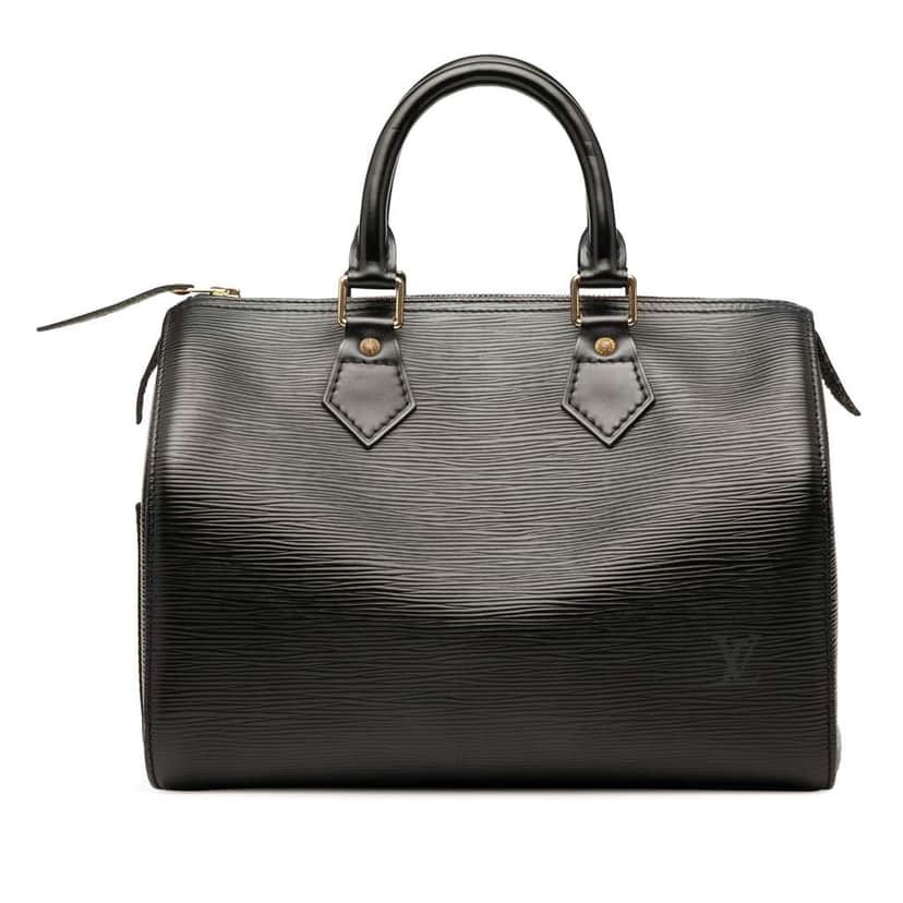 Louis Vuitton Epi Speedy 25 Black Leather Good condition - Front View