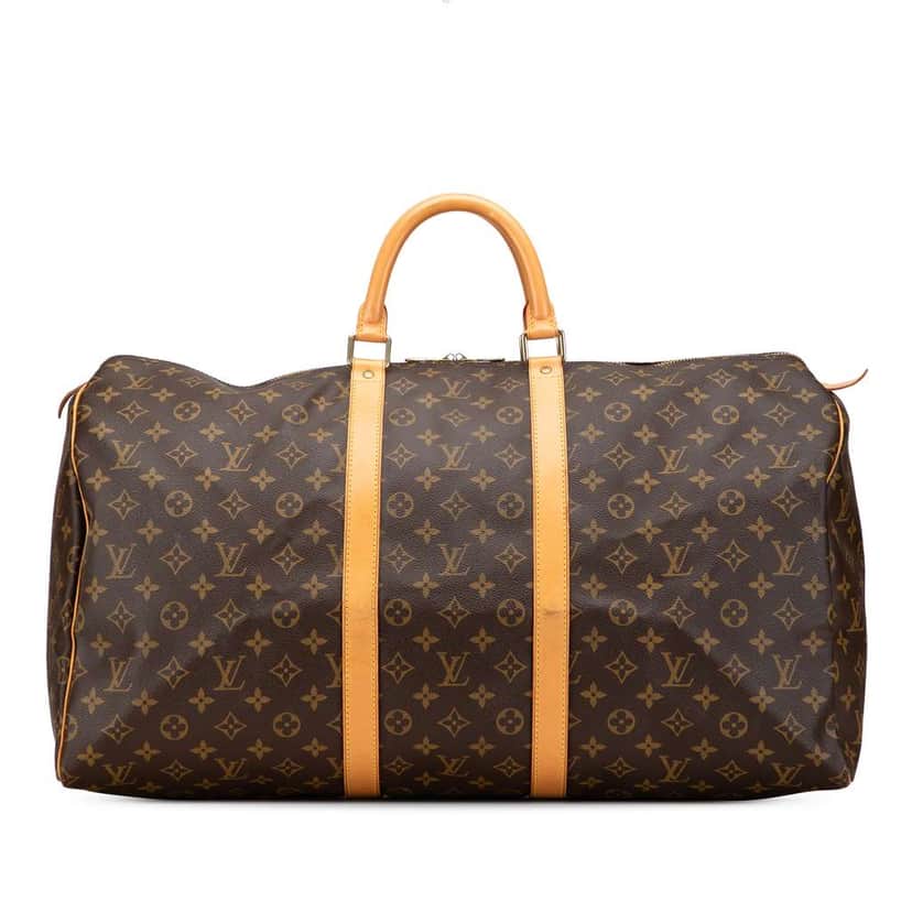 Louis Vuitton Monogram Keepall 55 Brown Good condition - Front View