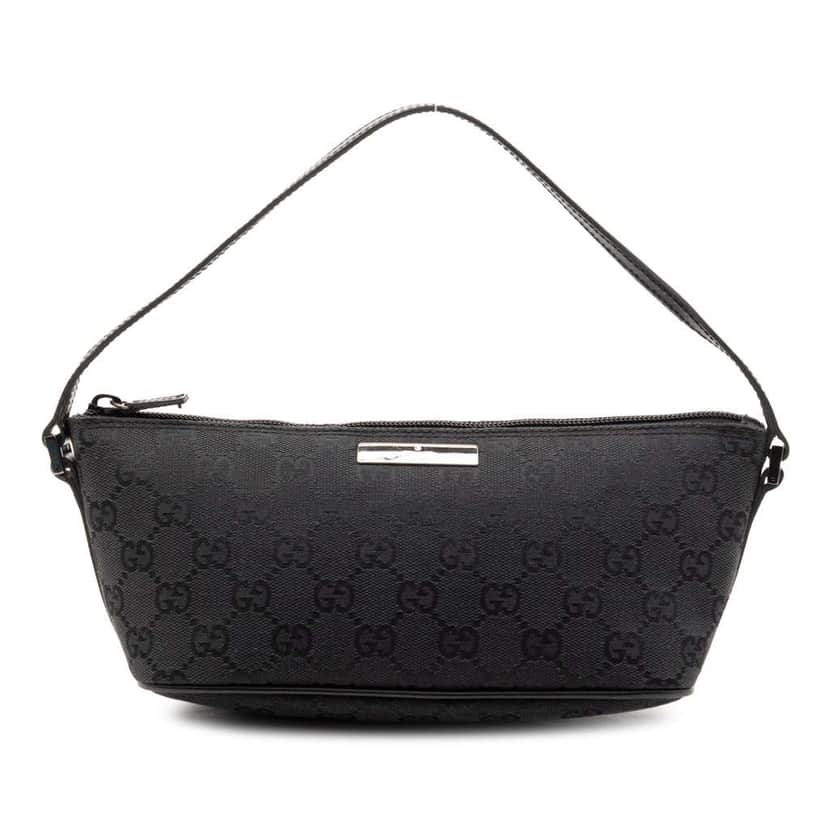 Gucci GG Canvas Boat Black Canvas Good condition - Front View