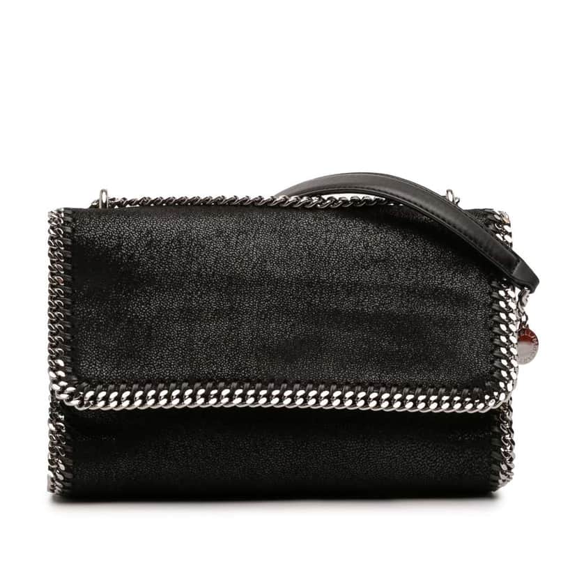 Stella Mccartney Shaggy Deer Falabella Crossbody Black Polyester Good condition - Front View