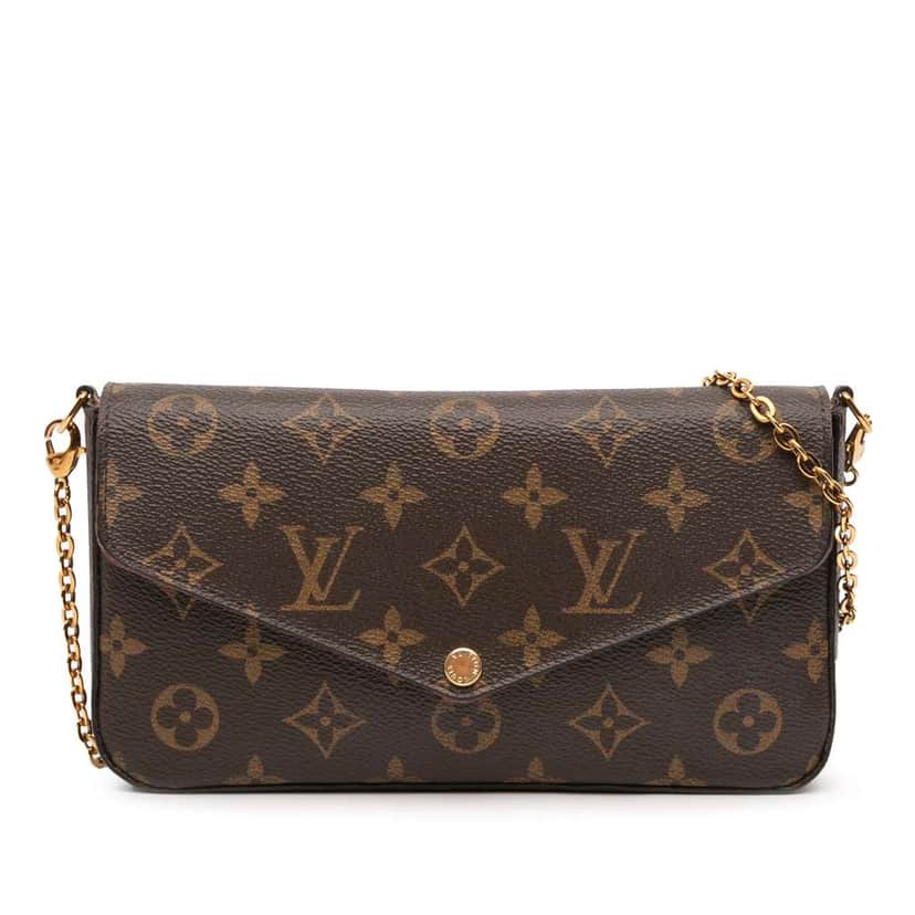 Louis Vuitton Monogram Pochette Felicie Brown Good condition - Front View