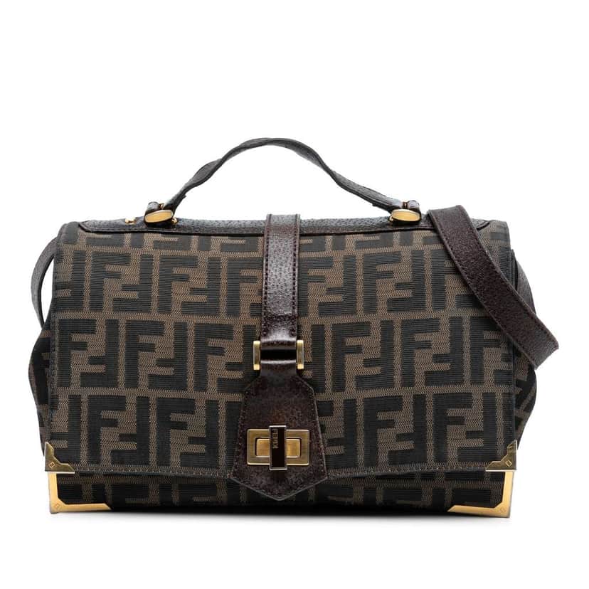 Fendi Zucca Canvas Classico No 1 Satchel Brown Canvas Good condition - Front View